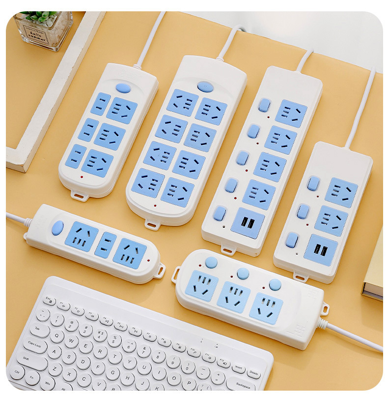 排插排家用多插位多功能多孔插座板插线板插板带线长线排插座批发详情9