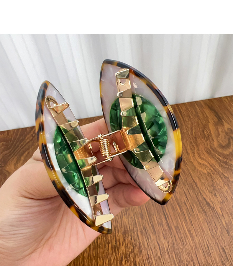 克苏鲁大眼个性醋酸抓夹拼接发夹小众趣味万圣节氛围感发饰女批发详情11