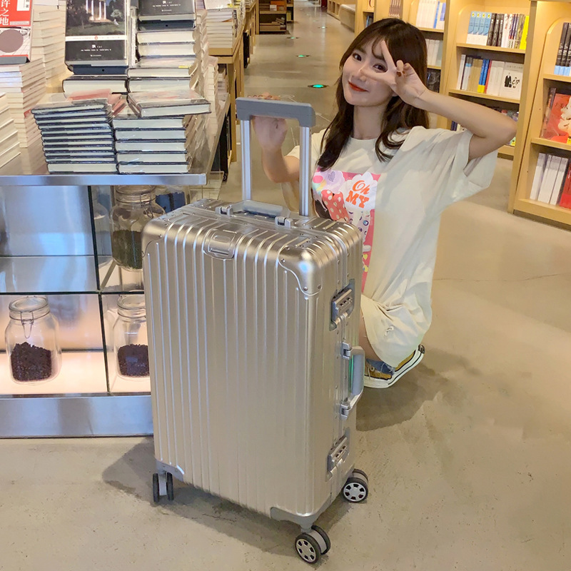 全箱包铝镁合金金属行李箱 20寸登机箱 24寸旅行密码箱 女士男士拉杆箱 轻便耐用行李箱详情图2