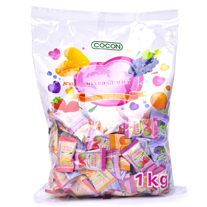 马来西亚进口休闲糖果 cocon/可康牌多口味软糖 1kg/300g喜糖专用详情图3