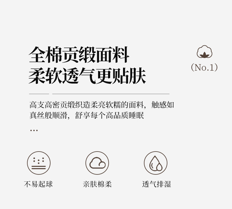 亚朵全季同款60支纯棉白色贡缎酒店布草单被套民宿宾馆床上用品详情11