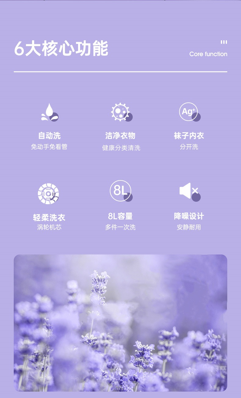 折叠洗衣机家用洗脱两用立式迷你洗衣机婴儿内衣内裤洗袜子神器详情2