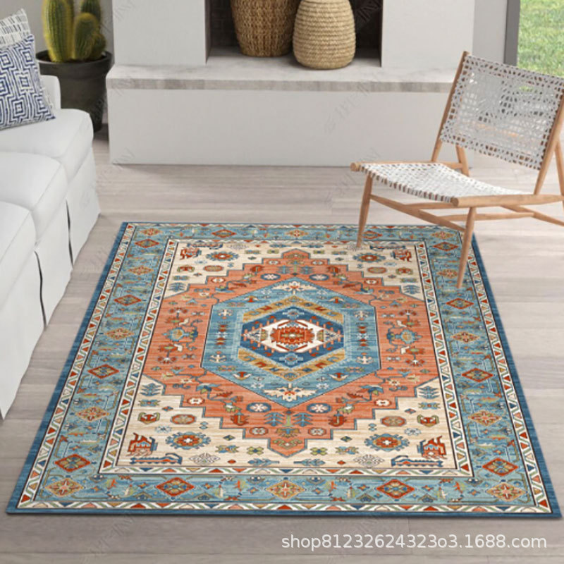 摩洛哥风格水晶绒地毯大面积客厅地毯沙发茶几地垫现代美式家用详情图1