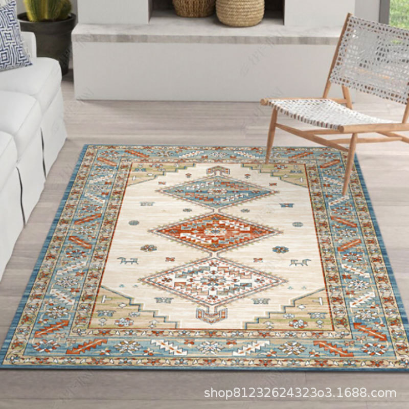 摩洛哥风格水晶绒地毯大面积客厅地毯沙发茶几地垫现代美式家用详情图2