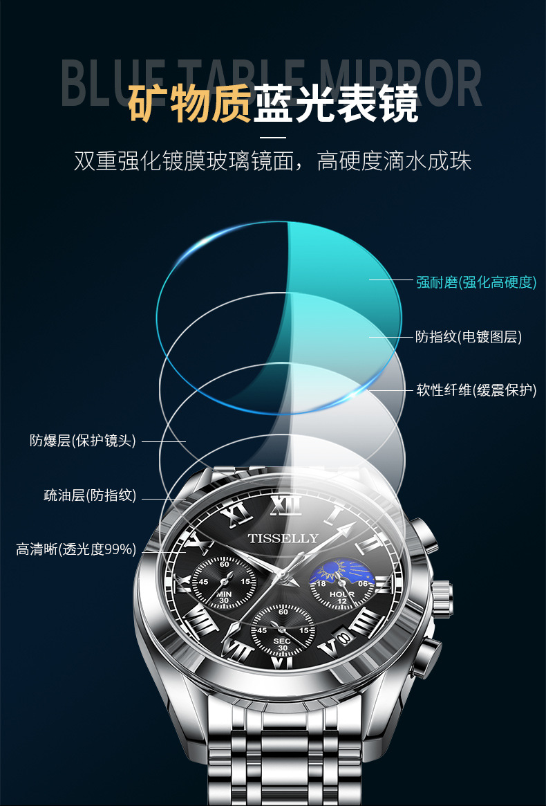2024爆款男士手表防水夜光石英表时尚商务潮流手表男批发详情11