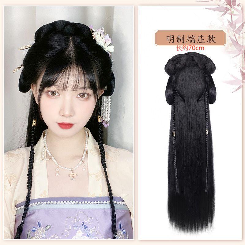 古装汉服假发包一体式发箍全头套古风唐制造型新手盘发发髻垫发包详情20