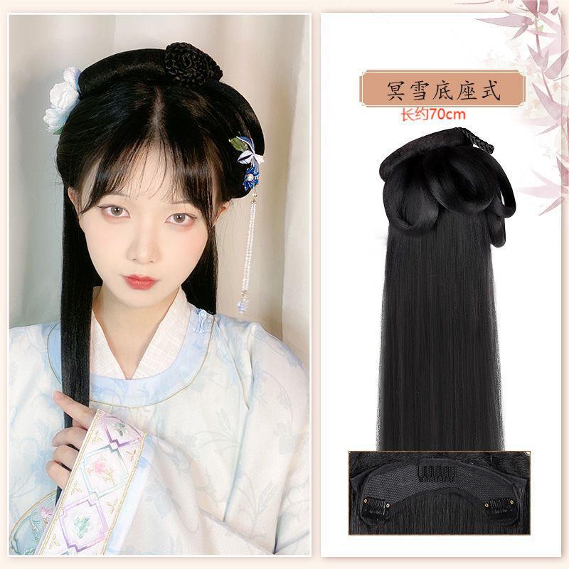 古装汉服假发包一体式发箍全头套古风唐制造型新手盘发发髻垫发包详情21