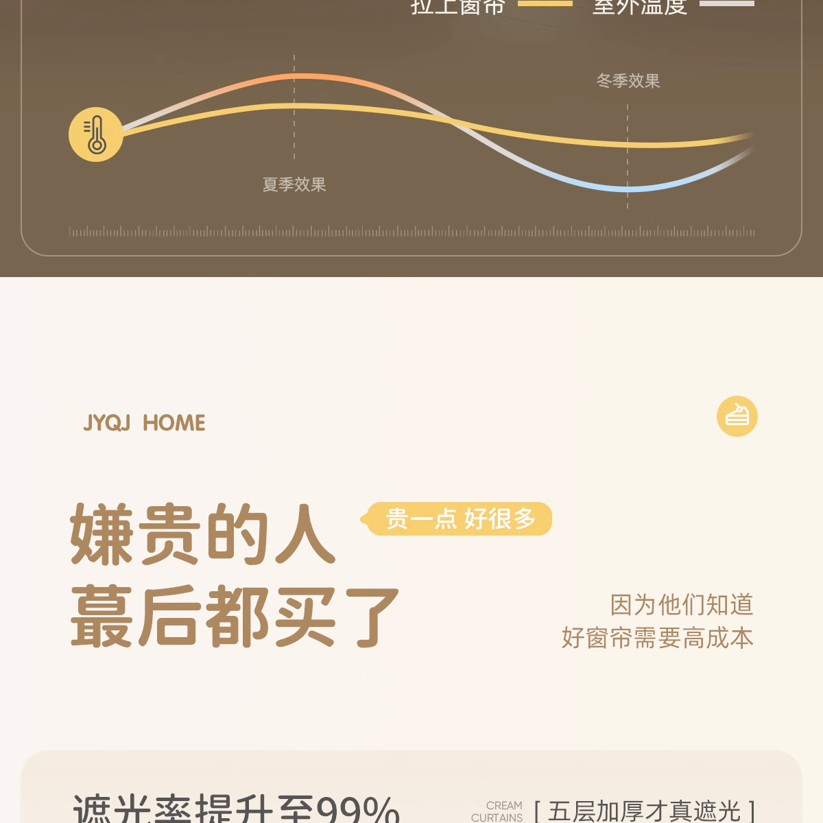 新款法式奶油风雪尼尔防晒隔热加厚窗帘遮光卧室客厅飘窗全屋详情19