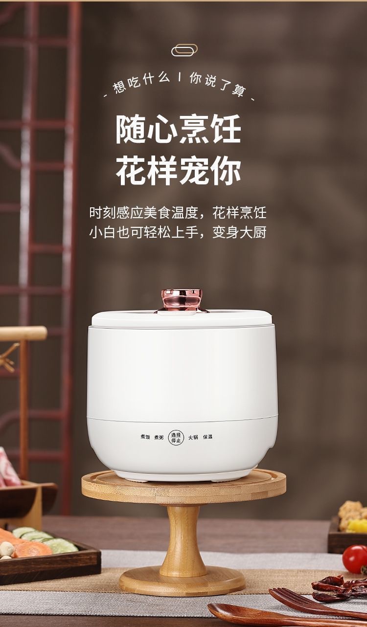 新款迷你电饭煲小型多功能智能电煮锅宿舍学生家用2人煮饭锅现货详情10