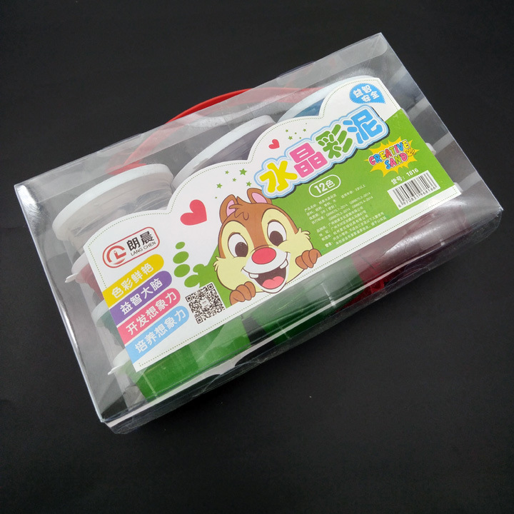 p1731 12色水晶彩泥 桶装彩泥橡皮泥儿童手工彩泥多元批发详情4