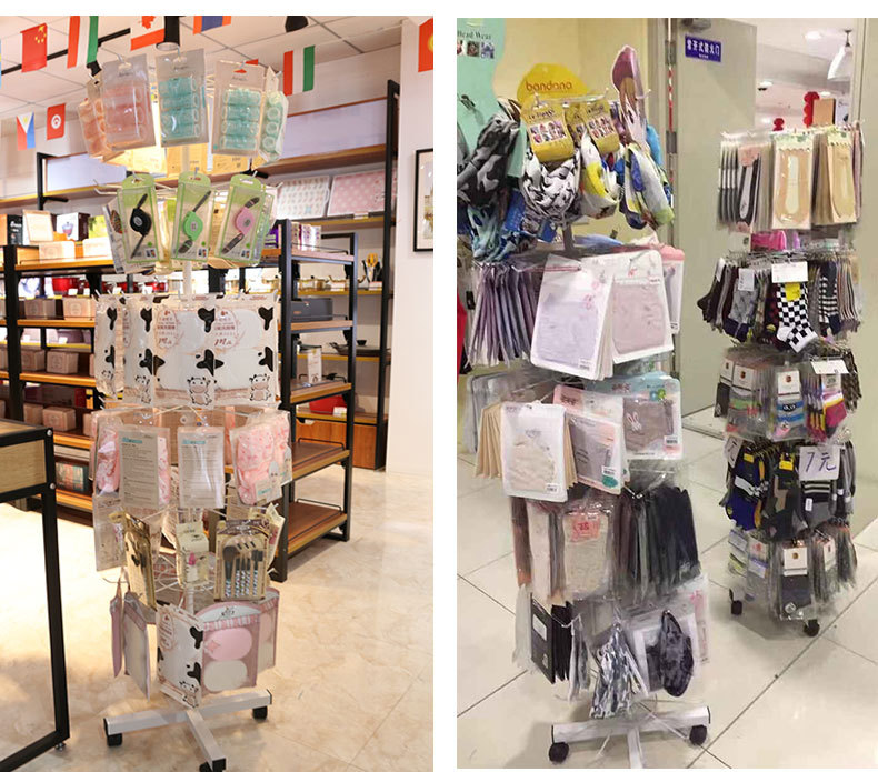旋转展示架挂货架五层七层地摊架夜市袜子促销架子批发饰品展示架详情6