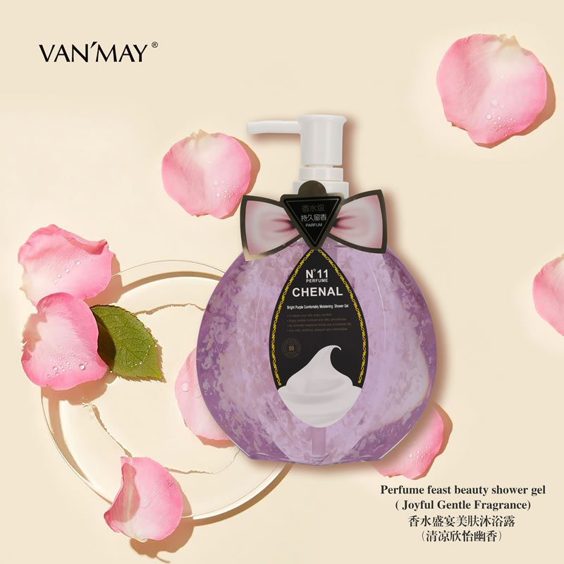 万千美玫瑰香水家庭装大容量沐浴露淡雅香水型娇蕊花瓣沐浴露批发详情3