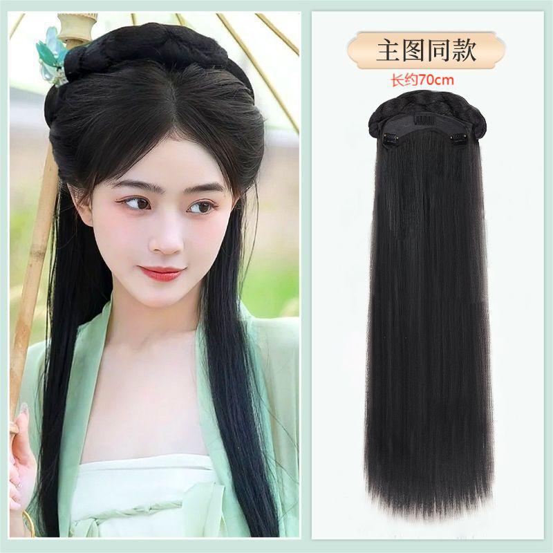 古装汉服假发包一体式发箍全头套古风唐制造型新手盘发发髻垫发包详情12