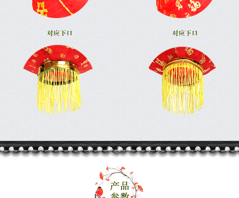 大红三四五六连串灯笼室外小红灯笼春节新年广告防水户外灯笼批发详情5