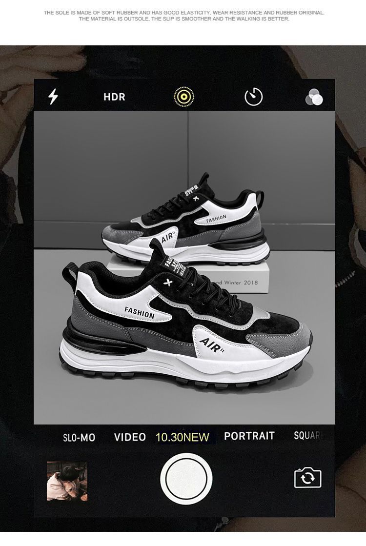 男鞋运动鞋2024新款春季休闲鞋夏季工作上班皮面防水防滑劳保潮鞋详情7