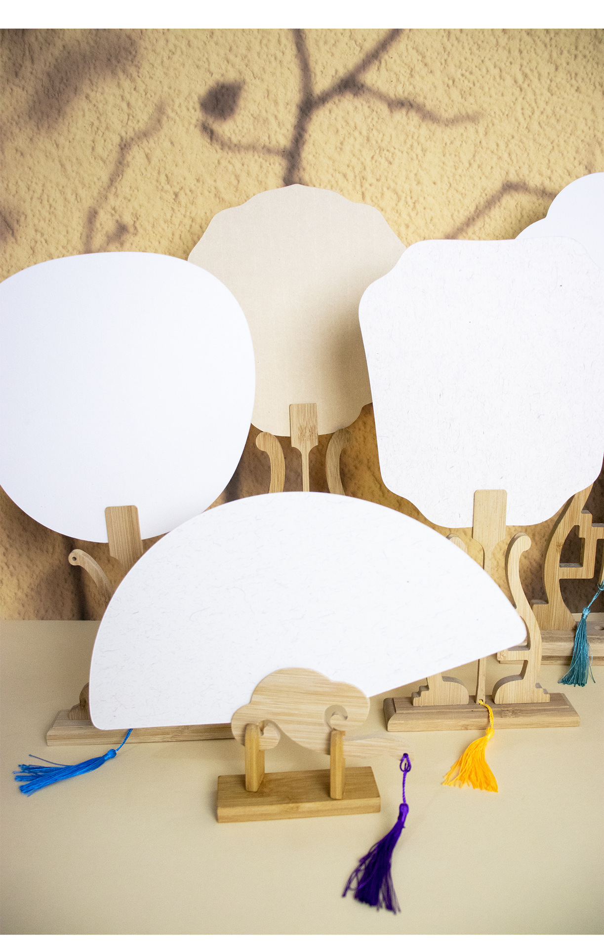 漆扇扇子diy漂漆材料包漆扇专用空白团扇pvc宣纸复古大漆扇批发详情9