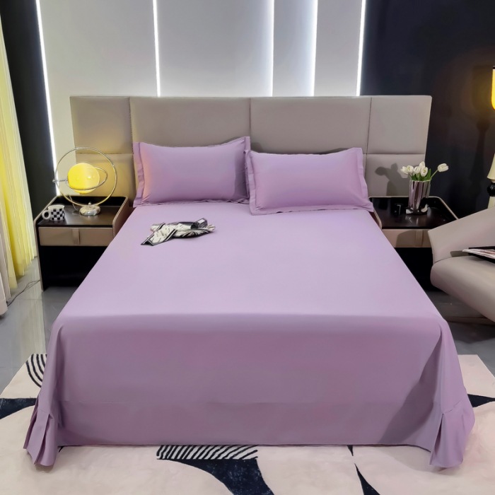 简约纯色芦荟棉床单单件家用亲肤床单学生宿舍单双人床单枕套批发详情14