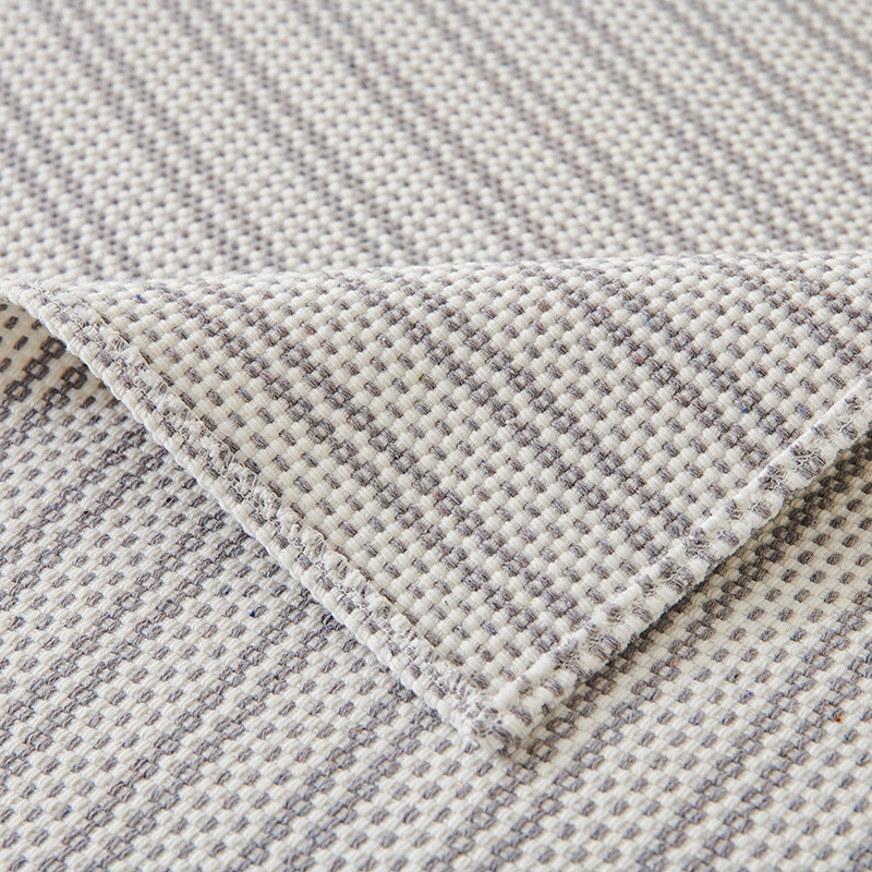 老粗布新款沙发垫棉麻四季条纹沙发罩简约现代棉线编织沙发坐垫巾详情23
