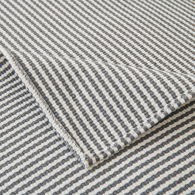 老粗布新款沙发垫棉麻四季条纹沙发罩简约现代棉线编织沙发坐垫巾详情20