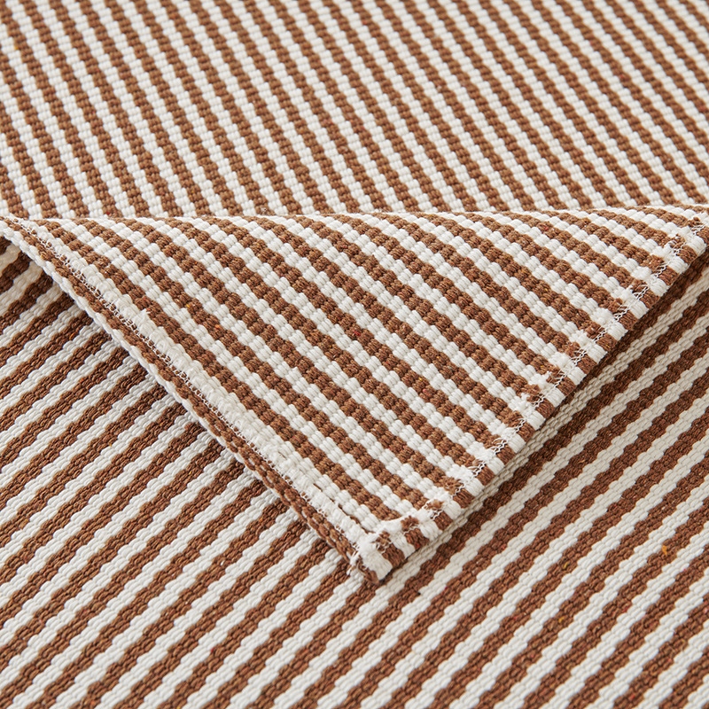 老粗布新款沙发垫棉麻四季条纹沙发罩简约现代棉线编织沙发坐垫巾详情21
