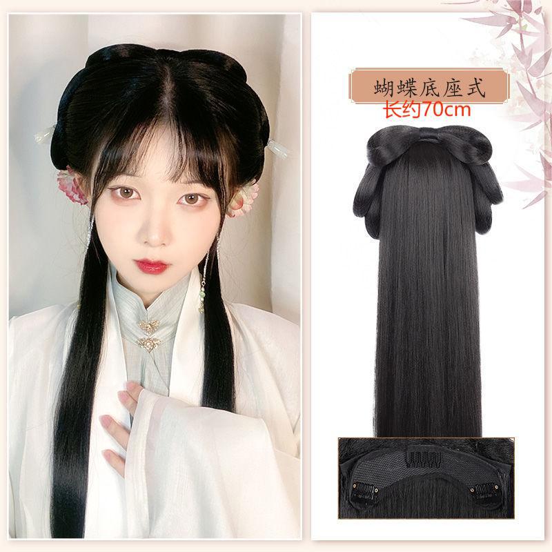 古装汉服假发包一体式发箍全头套古风唐制造型新手盘发发髻垫发包详情14