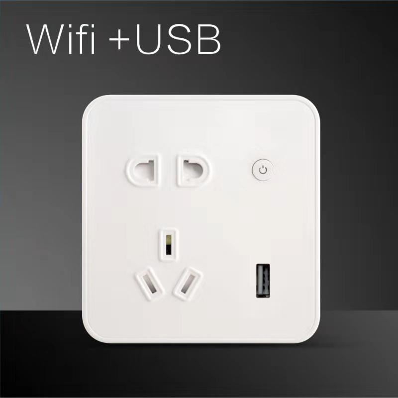 智能音响wifi智能手机控制86墙壁usb插座详情图3