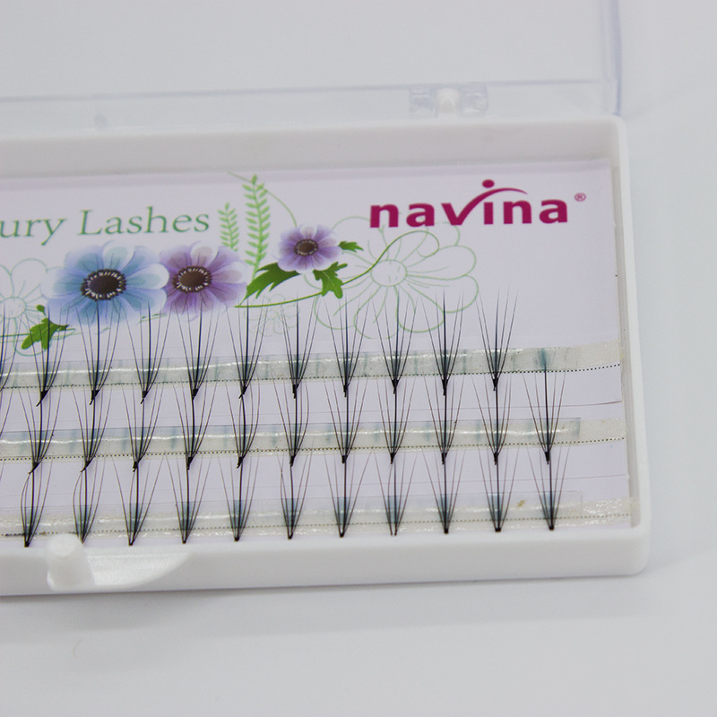 navina雅维雅嫁接朵型睫毛天然丝假睫毛简单快捷5d种植睫毛外贸专供详情图2
