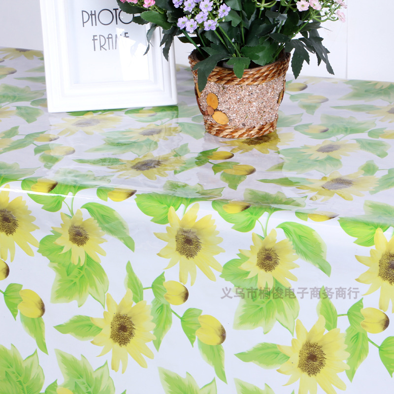 国潮 时尚pvc透明印花台布 专业定制防寒方形桌布台布 厂家直销详情图2