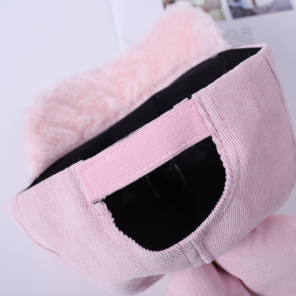 卡通兔耳朵笑脸儿童棒球帽秋季新款2-5岁宝宝韩版舒适保暖鸭舌帽详情图3