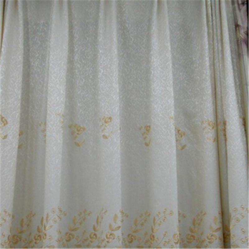 新款厂家直销可零售批发-----莱雅164-咖啡色，绣花，窗帘布详情图2