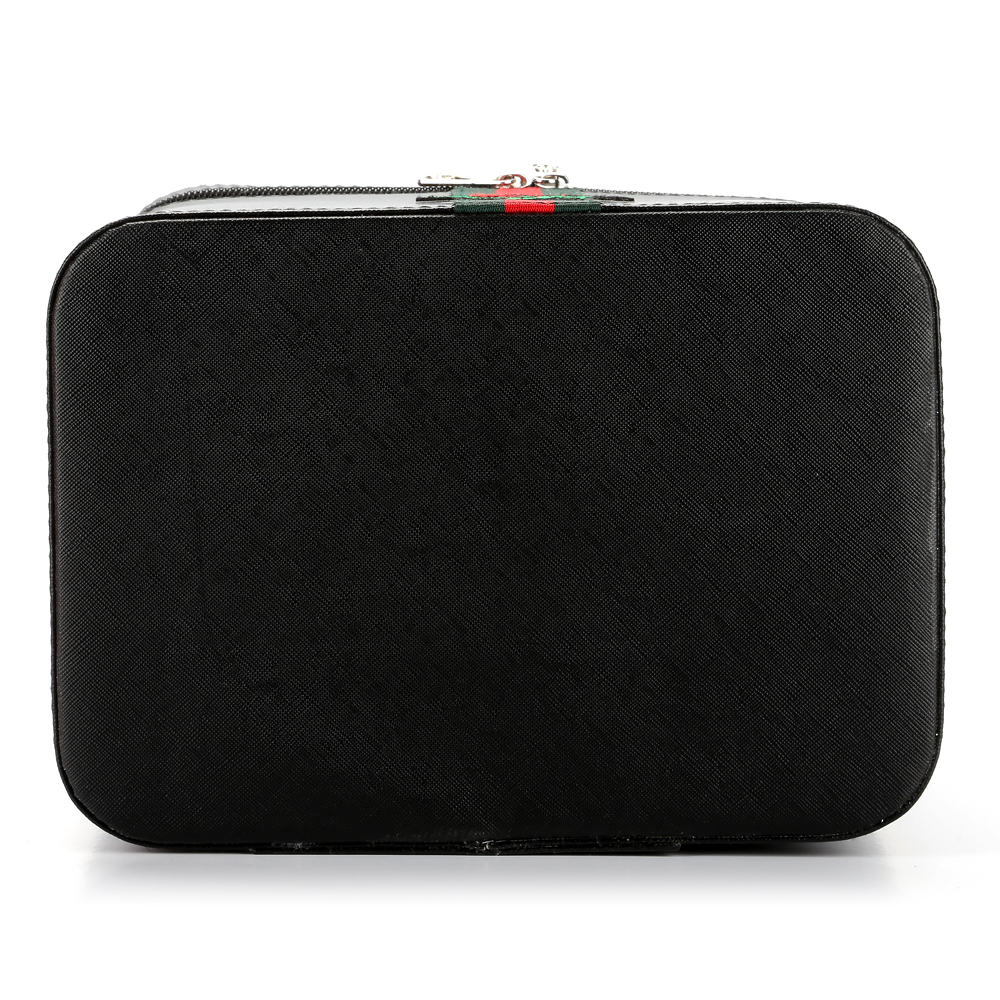 新款pu条纹花化妆箱 纯色套箱 厂家直销详情图3