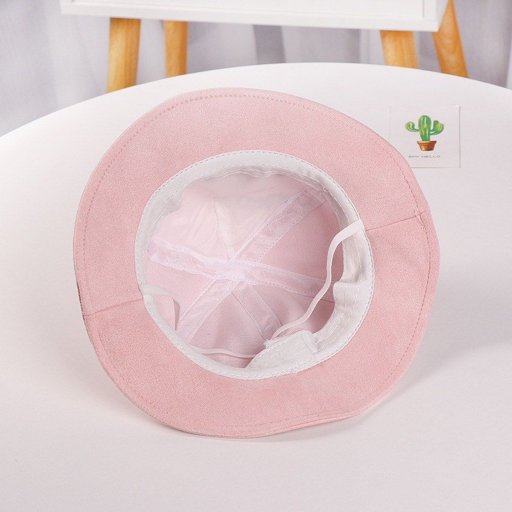 卡通小熊渔夫帽2019秋季新款字母拼色盆帽3-10月儿童帽子潮款批发详情图4