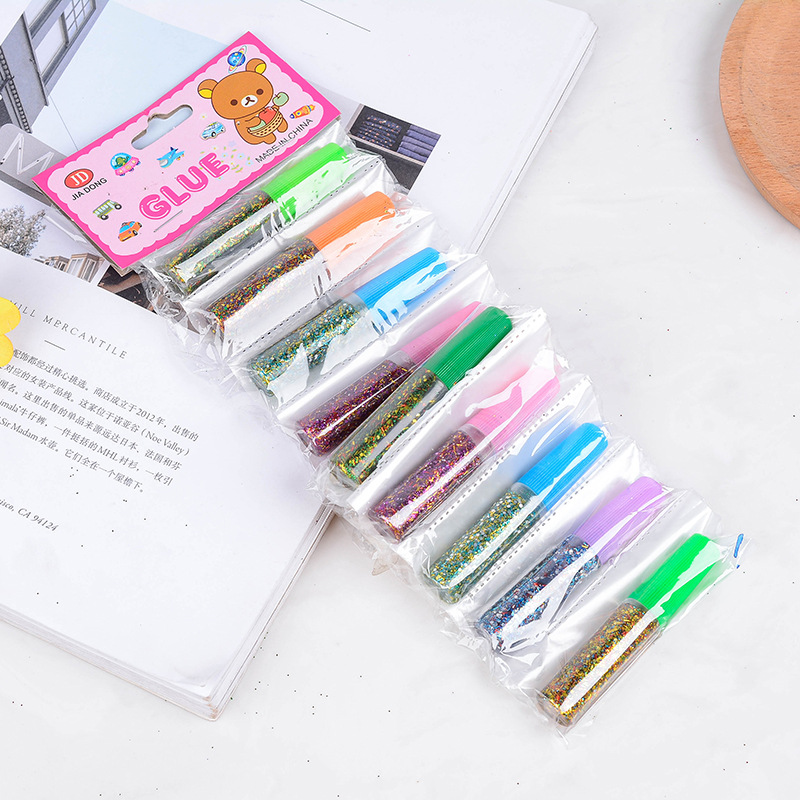 6克金粉胶大亮片混色 益智玩具专用金粉笔 美术绘画金粉胶详情图3