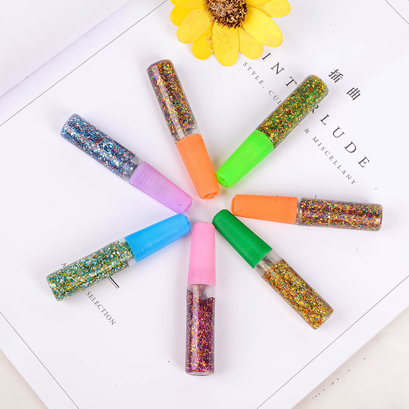 6克金粉胶大亮片混色 益智玩具专用金粉笔 美术绘画金粉胶详情图1