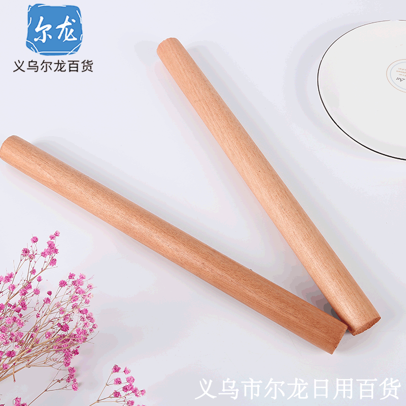 厂家直销 实木擀面杖面棍木质压面 擀面杖擀面棒 饺子皮烘焙工具详情图1