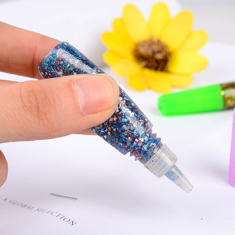 6克金粉胶大亮片混色 益智玩具专用金粉笔 美术绘画金粉胶详情图2