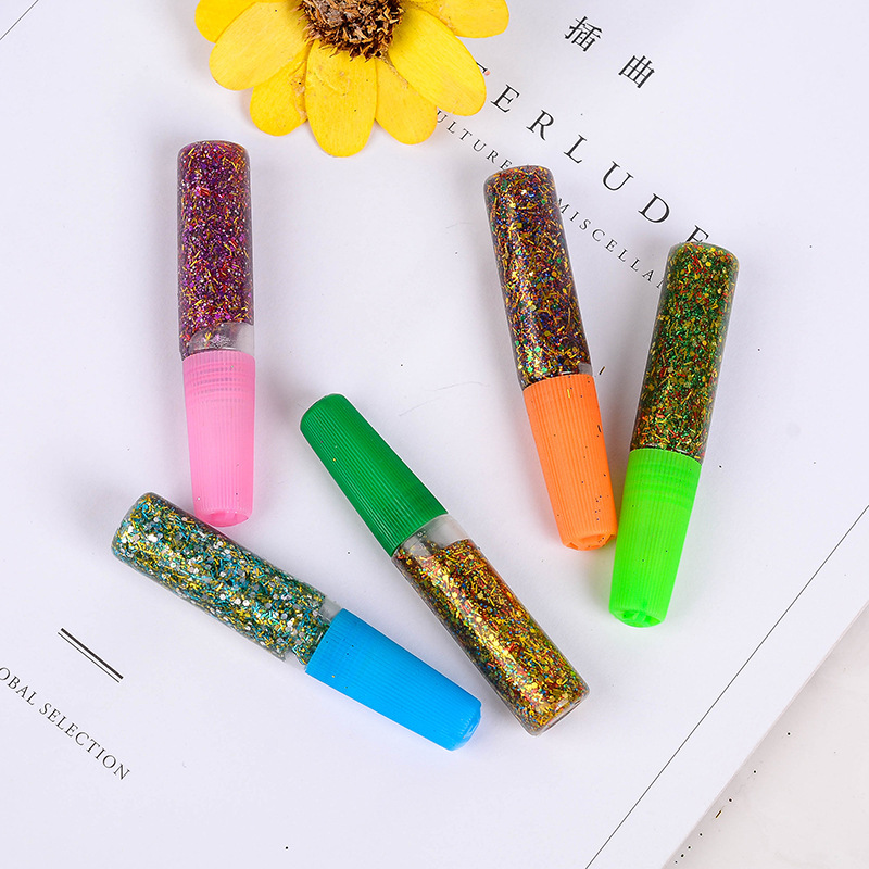 6克金粉胶大亮片混色 益智玩具专用金粉笔 美术绘画金粉胶详情图4