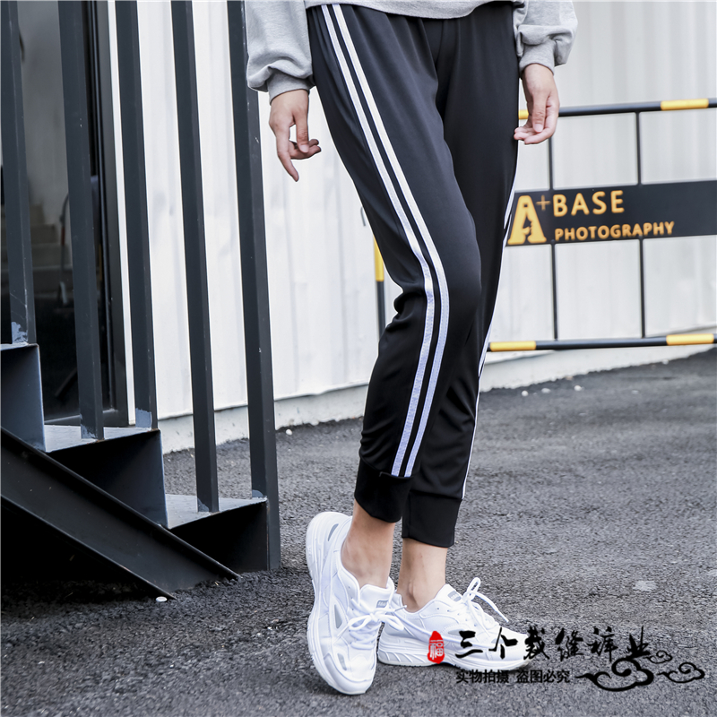 运动裤女夏季薄款韩版宽松休闲原宿超火学生哈伦束脚百搭显瘦详情图2