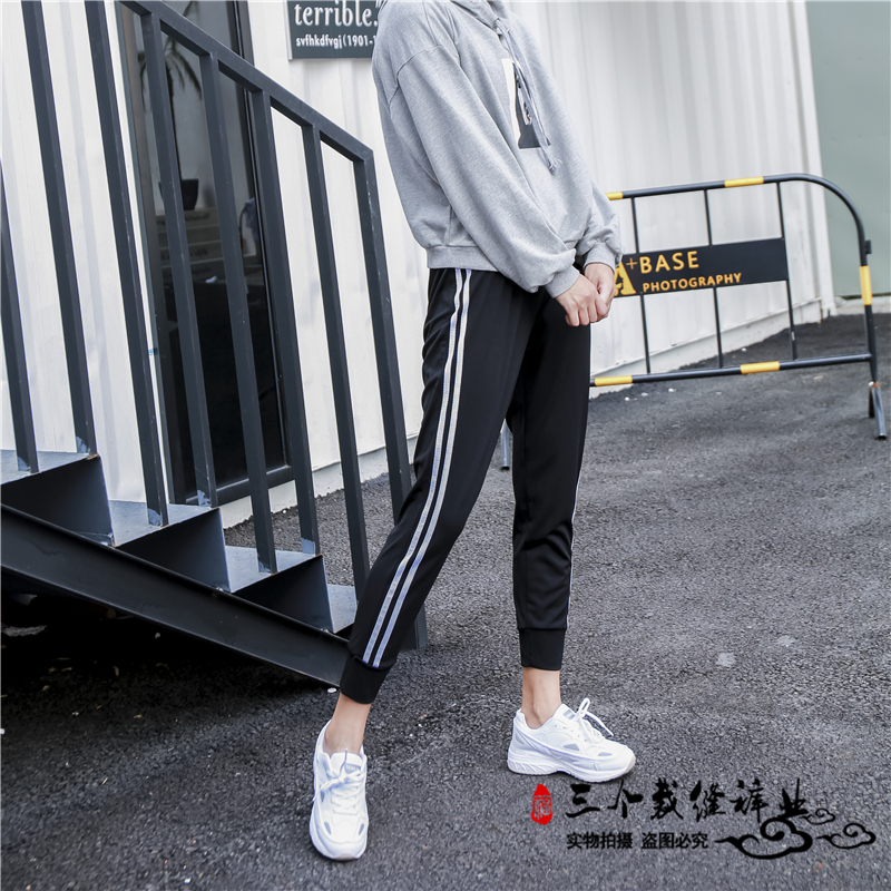 运动裤女夏季薄款韩版宽松休闲原宿超火学生哈伦束脚百搭显瘦详情图3