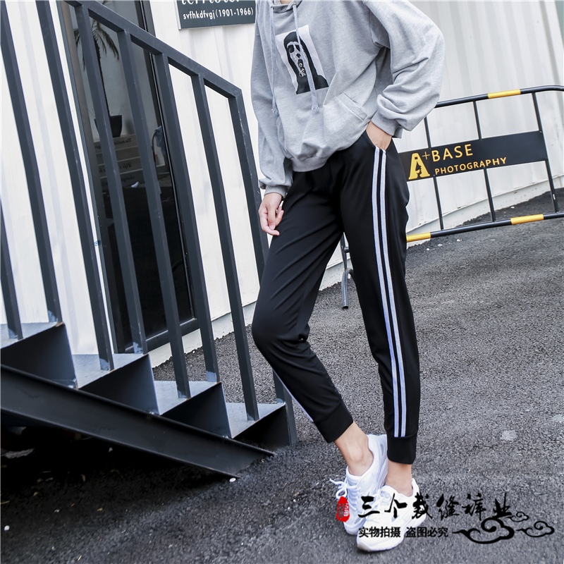 运动裤女夏季薄款韩版宽松休闲原宿超火学生哈伦束脚百搭显瘦详情图4