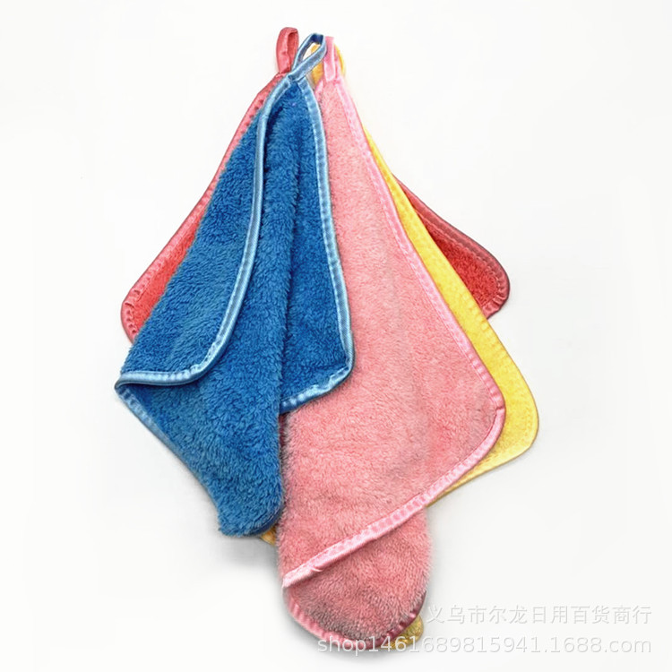 珊瑚绒加厚双面毛巾擦车巾多功能厨房家用清洁巾吸水不掉毛 两元详情图1