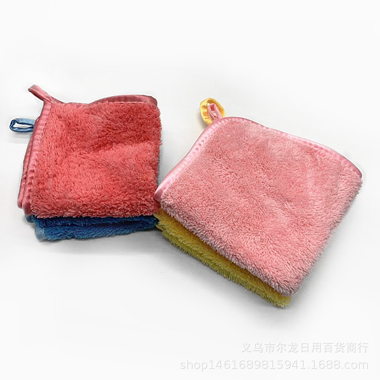 珊瑚绒加厚双面毛巾擦车巾多功能厨房家用清洁巾吸水不掉毛 两元详情图3