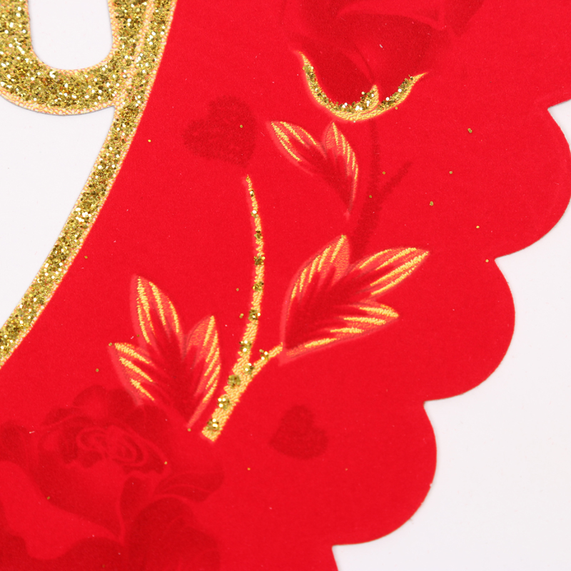 厂家直销 心形喜字门贴 婚礼喜庆用品 婚房装饰道具详情图3