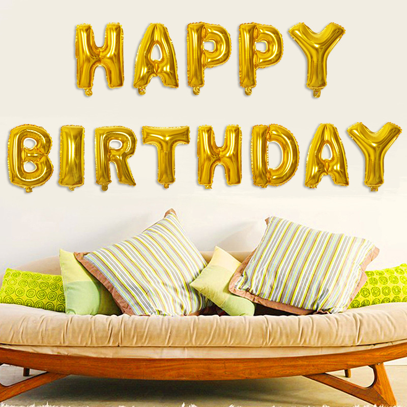 英文字母铝膜气球生日快乐铝箔气球生日布置装饰happy birthday详情图1