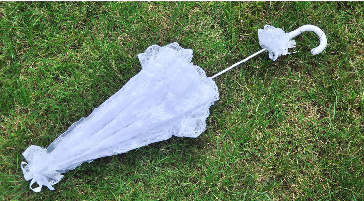 跨境西式婚庆用品新娘蕾丝花边伞花伞创意手工艺伞影楼拍摄工具详情图8