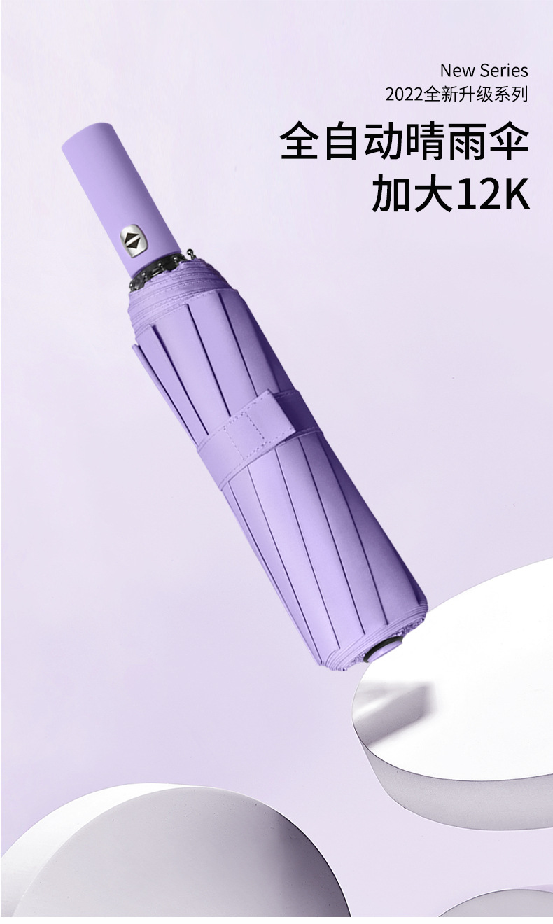 自动雨伞厂家广告礼品伞晴雨两用折叠抗风伞logo大号防晒遮阳伞详情1