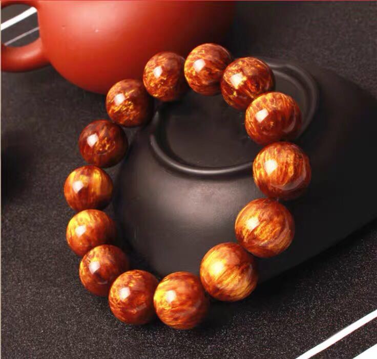 海柳手珠佛珠手链男士手串金丝文玩念珠提珠佛教工艺品手饰文玩详情图1