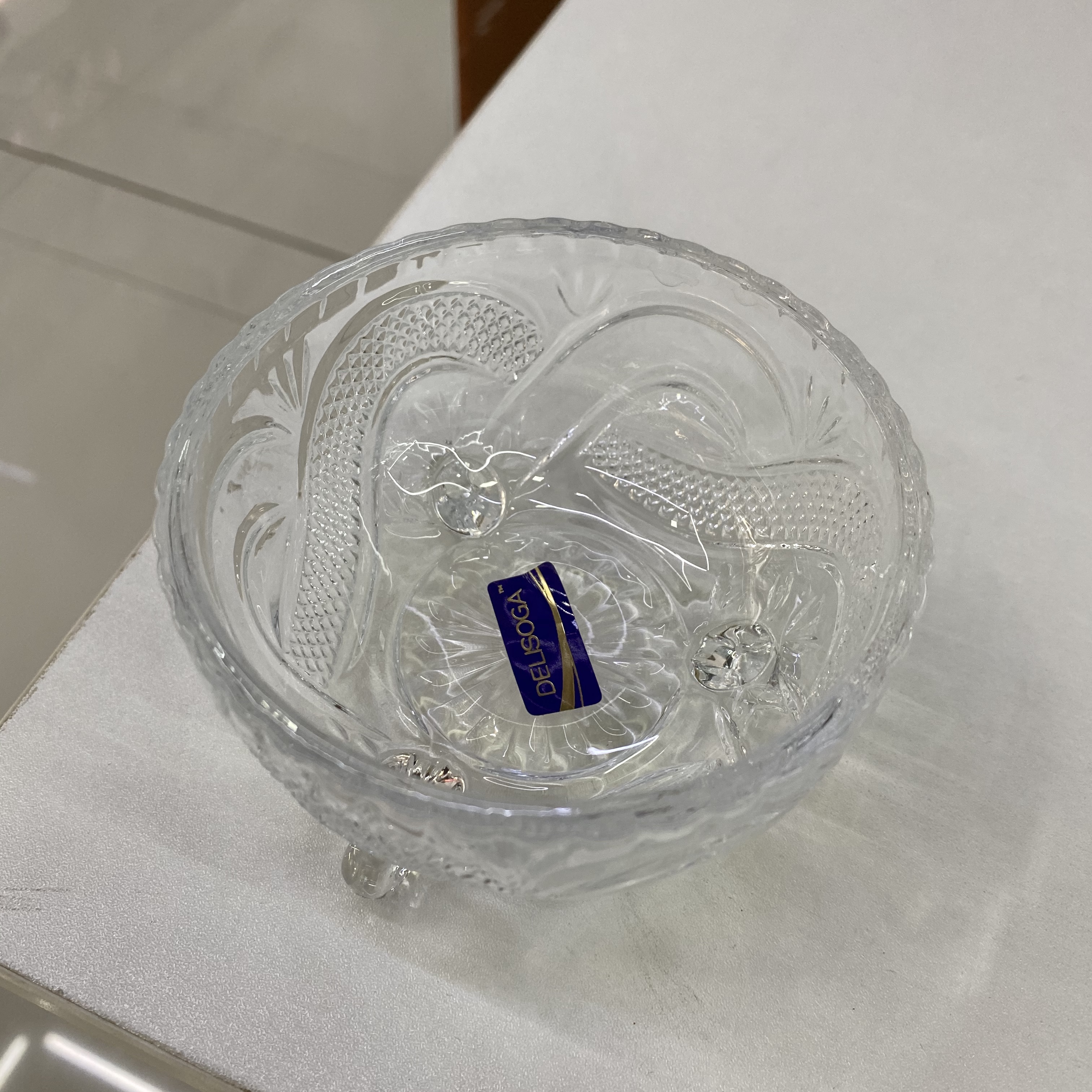 三足厂家直销玻璃蒙古包水晶玻璃糖缸玻璃首饰盒蒙古包水晶糖缸详情图3