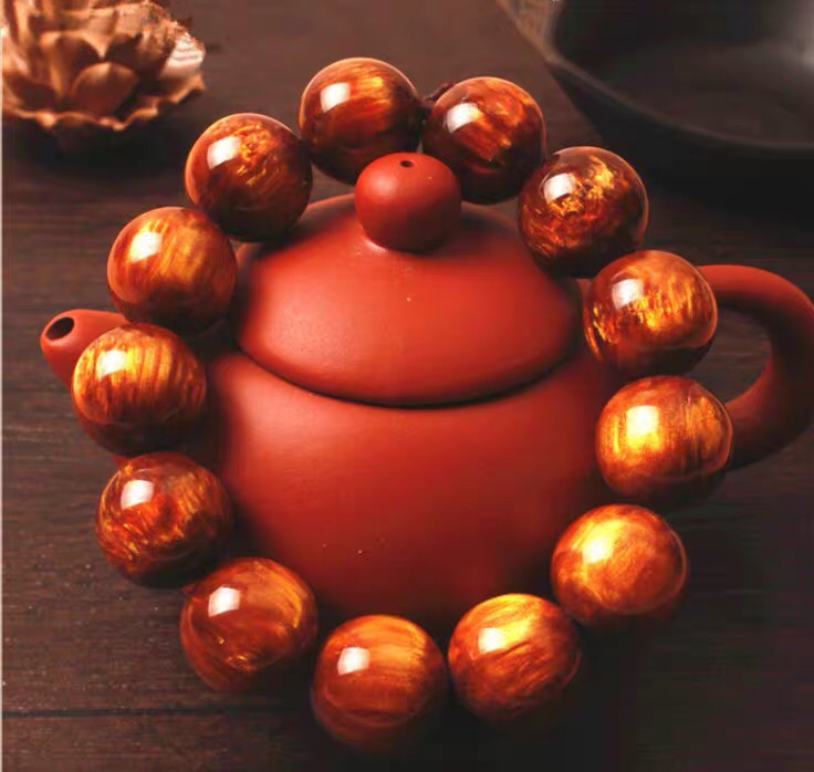 海柳手珠佛珠手链男士手串金丝文玩念珠提珠佛教工艺品手饰文玩详情图3