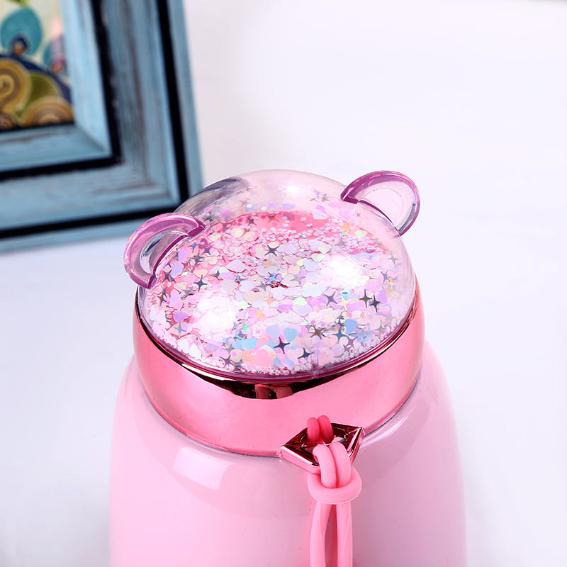 厂家直销不锈钢保温杯可爱便携手提真空休闲杯详情图2